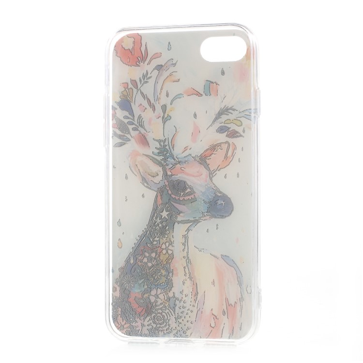 EDIVIA Embossment Colorful Elk Pattern TPU Phone Case Shell for iPhone 7 4.7 inch-8