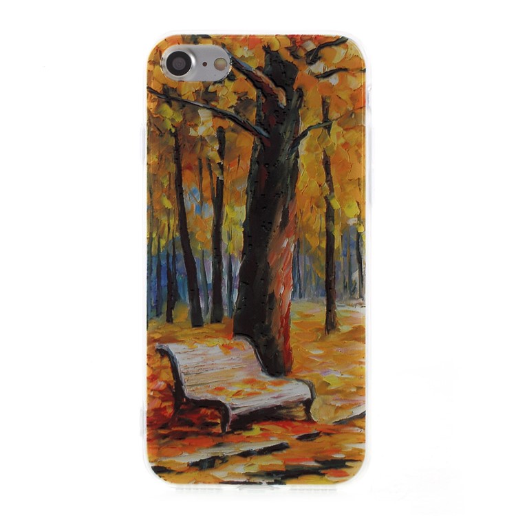 EDIVIA Embossment Oil Painting Autumn Pattern TPU Phone Case for iPhone 7 4.7 inch-1