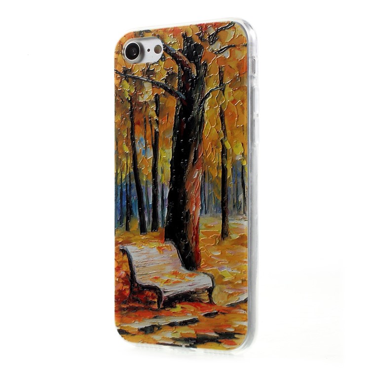 EDIVIA Embossment Oil Painting Autumn Pattern TPU Phone Case for iPhone 7 4.7 inch-3