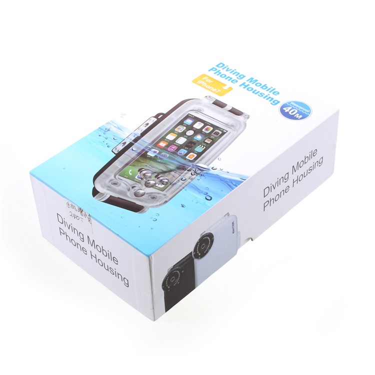 MEIKON 40m/130ft Underwater Case IPX8 Waterproof Diving Case for iPhone 7 4.7 inch - White-12