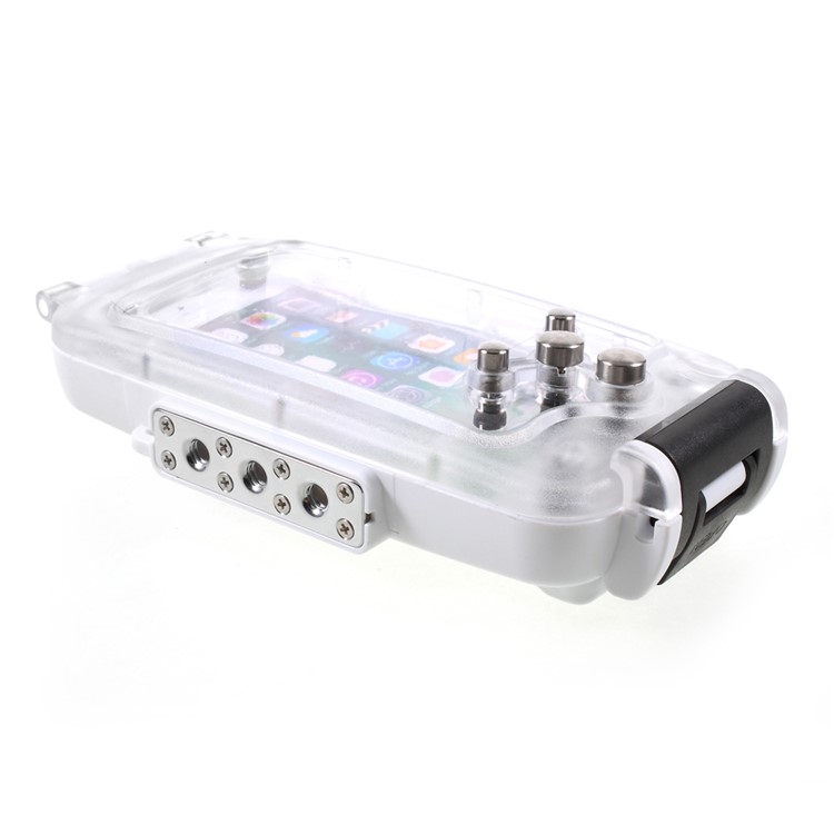 MEIKON 40m/130ft Underwater Case IPX8 Waterproof Diving Case for iPhone 7 4.7 inch - White-5