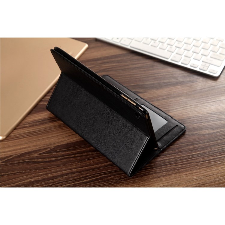CMAI2 Leather Card Slots Stand Case with Stylus Pen Holder for iPad Mini 4 - Black-20