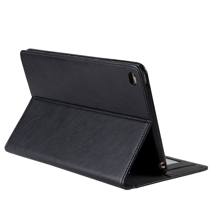 CMAI2 Leather Card Slots Stand Case with Stylus Pen Holder for iPad Mini 4 - Black-3