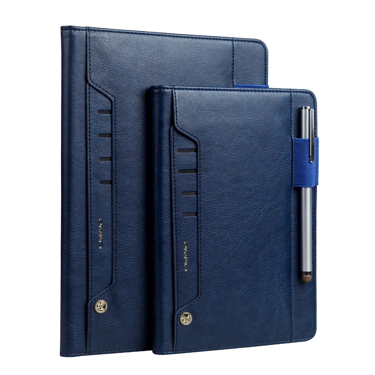 CMAI2 Leather Flip Cover com slots de fotos / cartões para iPad Mini 4 - escuro azul-12