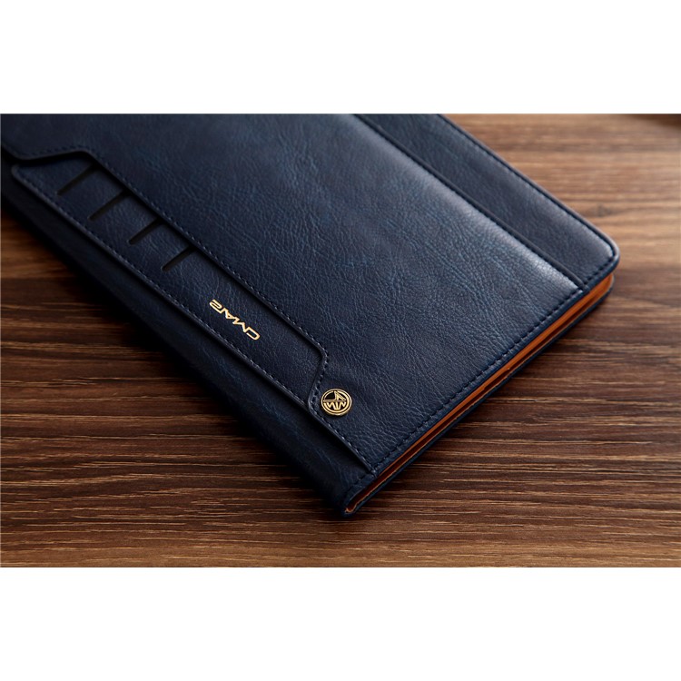 CMAI2 Leather Flip Cover com slots de fotos / cartões para iPad Mini 4 - escuro azul-17