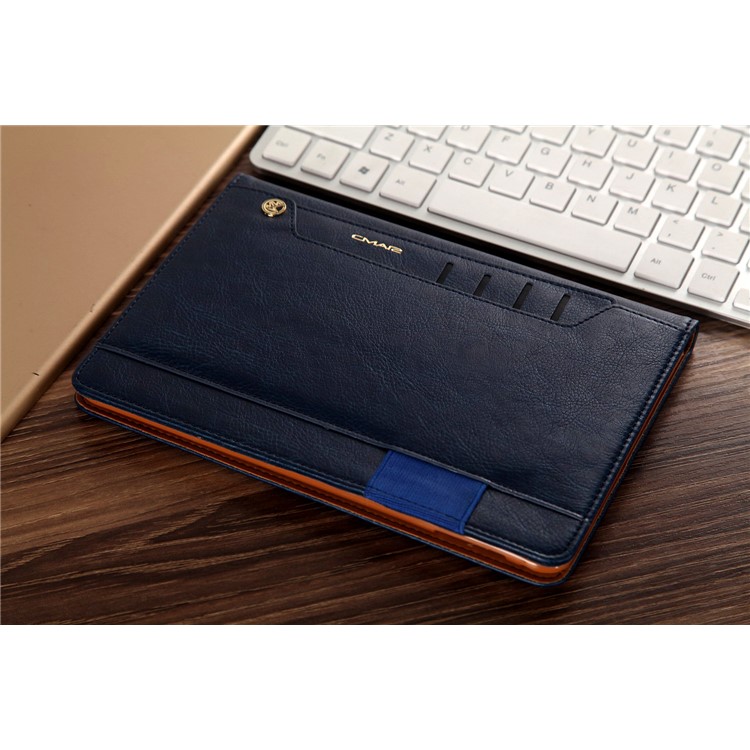 CMAI2 Leather Flip Cover com slots de fotos / cartões para iPad Mini 4 - escuro azul-20