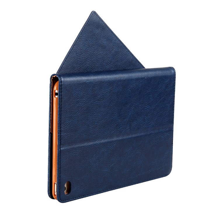 CMAI2 Leather Flip Cover com slots de fotos / cartões para iPad Mini 4 - escuro azul-7