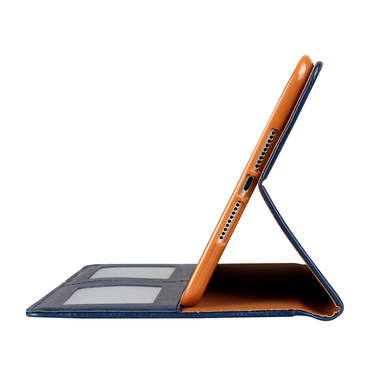 CMAI2 Leather Flip Cover com slots de fotos / cartões para iPad Mini 4 - escuro azul-8