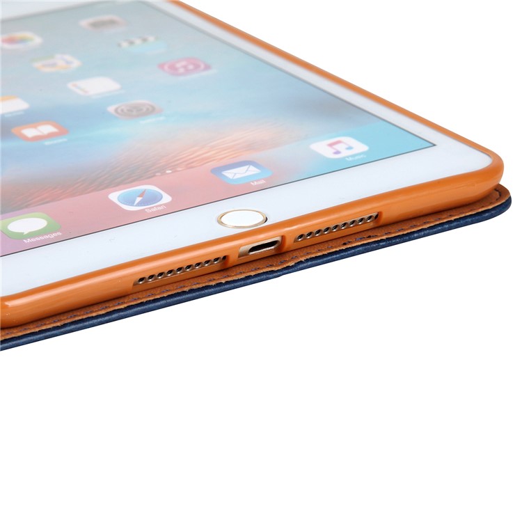 CMAI2 Leather Flip Cover com slots de fotos / cartões para iPad Mini 4 - escuro azul-9