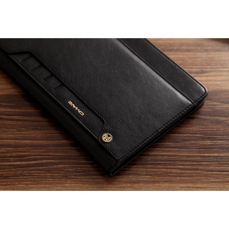 CMAI2 Leather Flip Cover Case with Photo/Card Slots for iPad Air 2 - Black-20