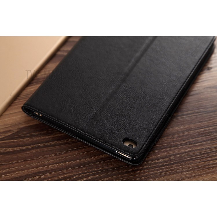 CMAI2 Leather Flip Cover Case with Photo/Card Slots for iPad Air 2 - Black-25