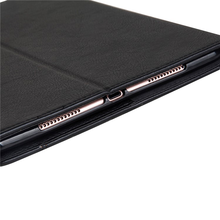 CMAI2 Leather Flip Cover Case with Photo/Card Slots for iPad Air 2 - Black-3