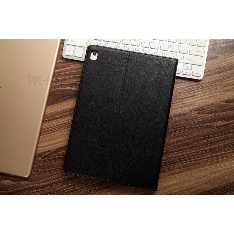 CMAI2 Leather Flip Cover Case with Photo/Card Slots for iPad Air 2 - Black-7