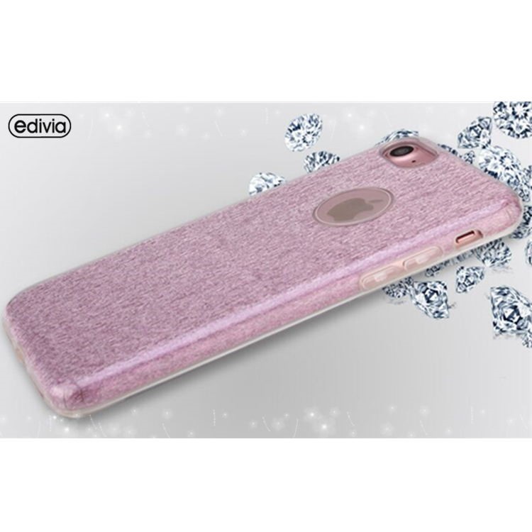 EDIVIA Glittery Flash Powder TPU + PC Phone Case Cover for iPhone 7 4.7 inch - Silver-5