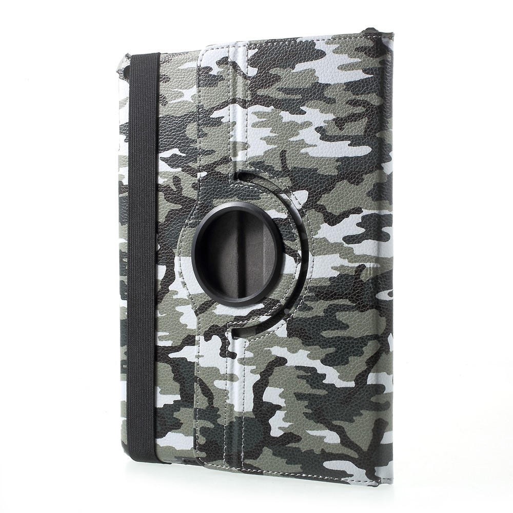 PU Leather Rotary Stand Cover Case for iPad 9.7 (2018) / 9.7 (2017) - Camouflage Pattern / Green-1