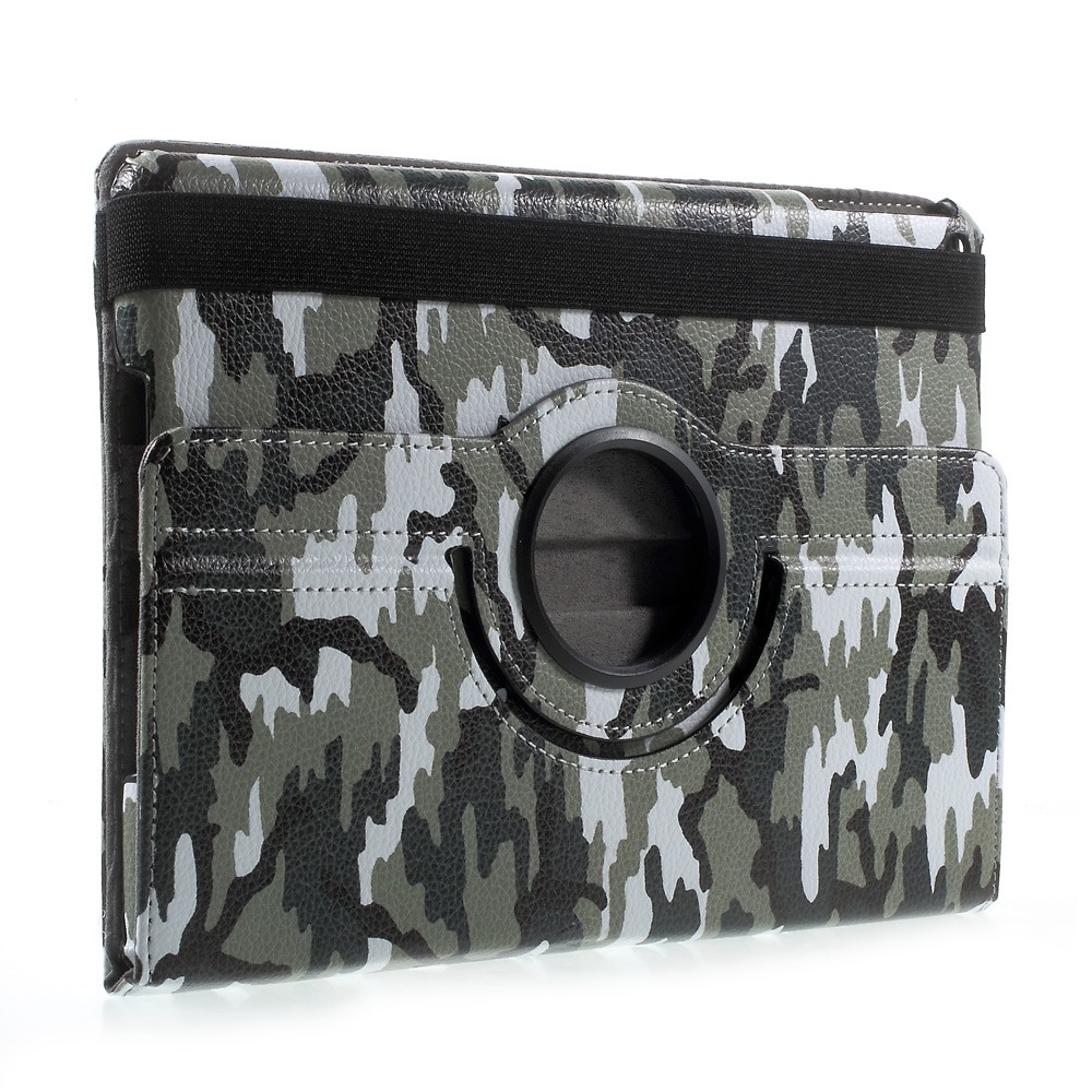 PU Leather Rotary Stand Cover Case for iPad 9.7 (2018) / 9.7 (2017) - Camouflage Pattern / Green-4