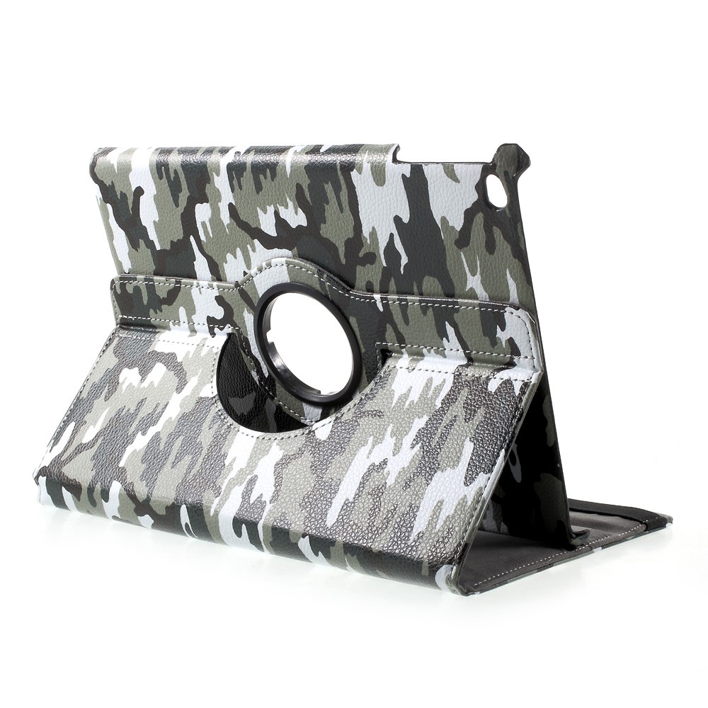 PU Leather Rotary Stand Cover Case for iPad 9.7 (2018) / 9.7 (2017) - Camouflage Pattern / Green-5