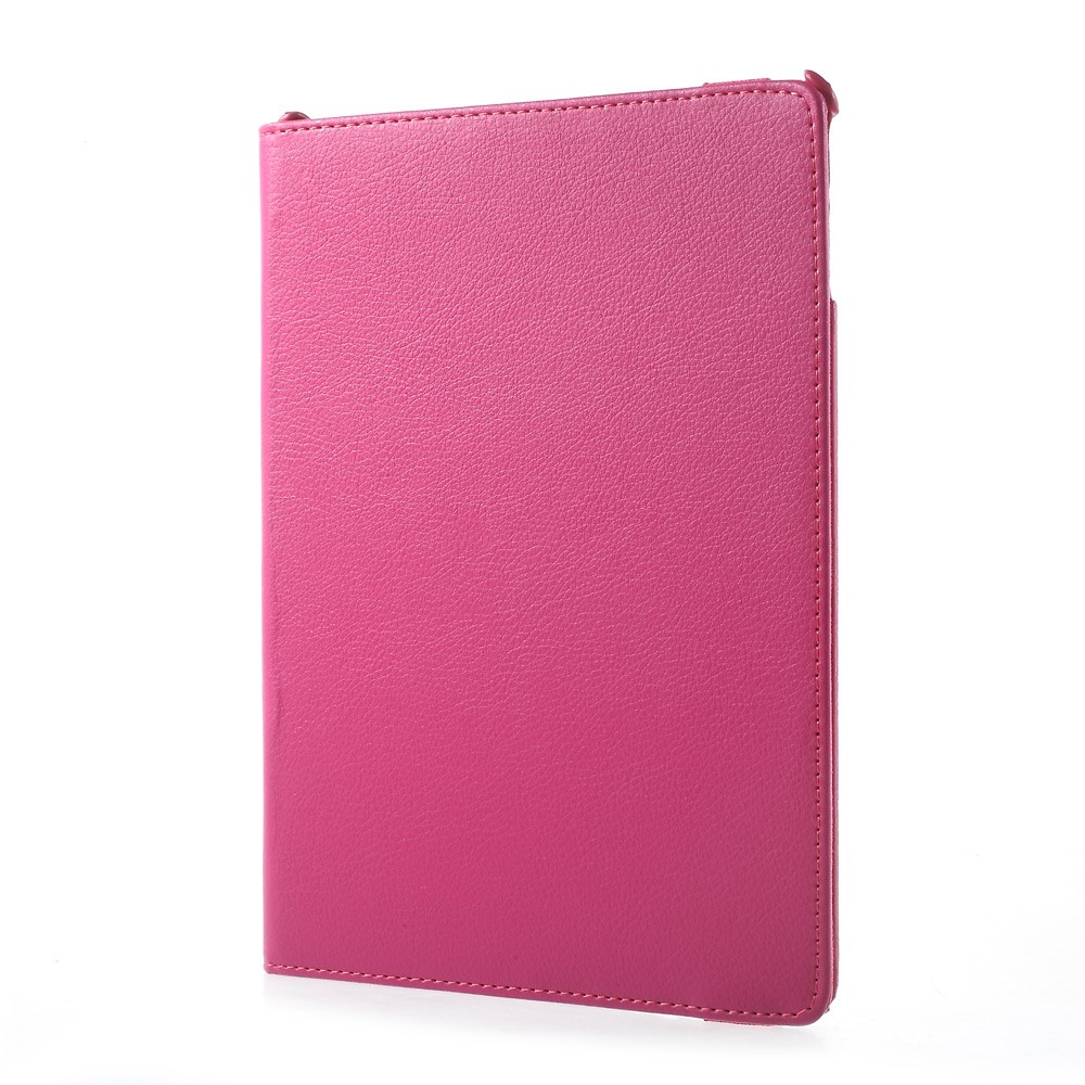 For iPad 9.7 (2018) / 9.7 (2017) / Air 2 / Air 360 Degree Rotary Litchi Grain Stand Leather Protective Case - Rose-7