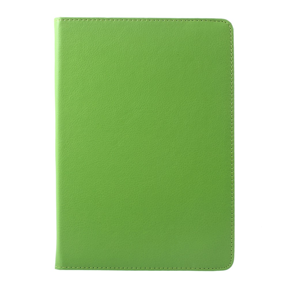 Tableau Rotatif À 360 Degrés Litchi Grain Cuir Case Avec Brand Hollow + Bande De Fixation Élastique Pour IPad 9.7 (2018) / 9.7 (2017) / Air 2 / Air - Vert-6