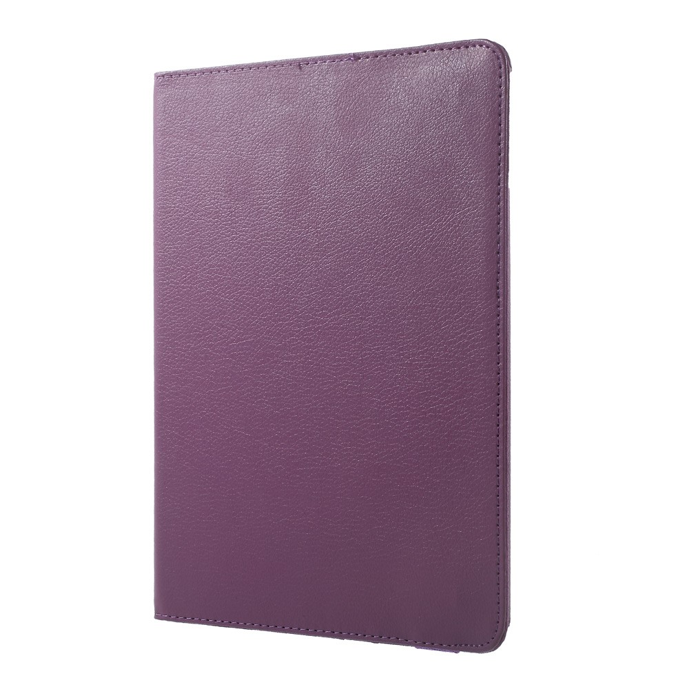 For iPad 9.7 (2018) / 9.7 (2017) / Air 2 / Air 360 Degree Rotary Litchi Grain Stand Leather Protective Shell - Purple-7