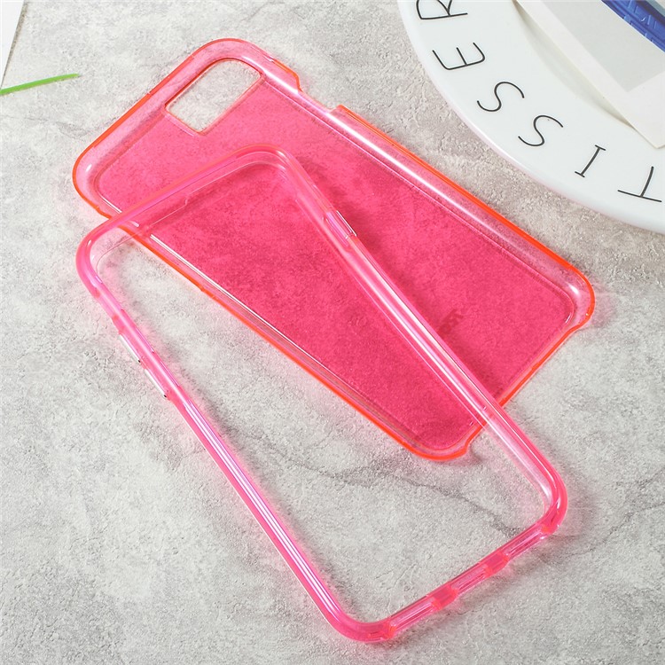 ROAR KOREA Bright Clear TPU Rim + PC Back Case for iPhone 7 4.7 inch - Rose-1