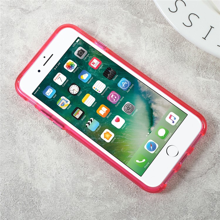 ROAR KOREA Bright Clear TPU Rim + PC Back Case for iPhone 7 4.7 inch - Rose-2