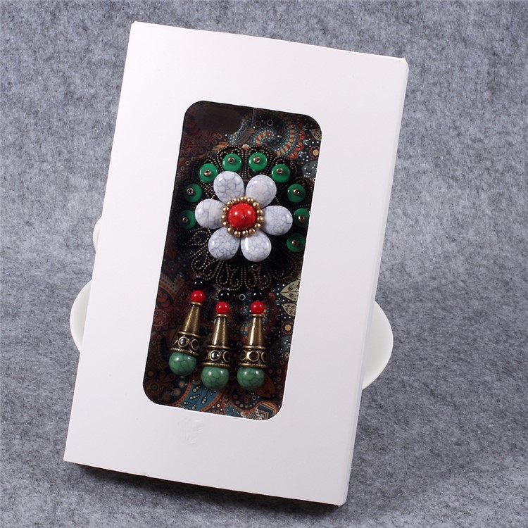 Ethnic Style Beads Pendant Patterned Hard Phone Case for iPhone 7 4.7 inch - Green-9