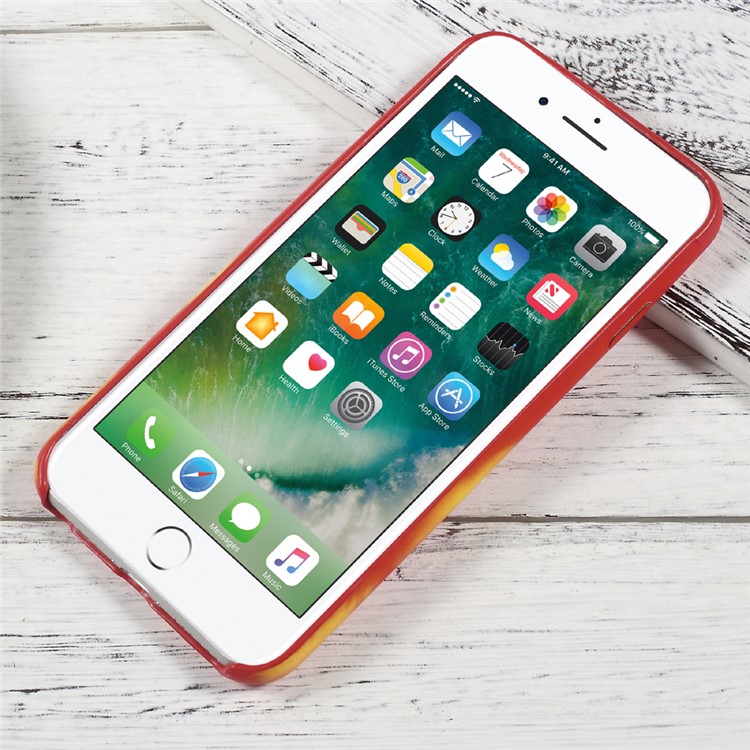 Heat Sensitive Color Changing TPU Back Cover for iPhone 7 4.7 inch - Orange-2