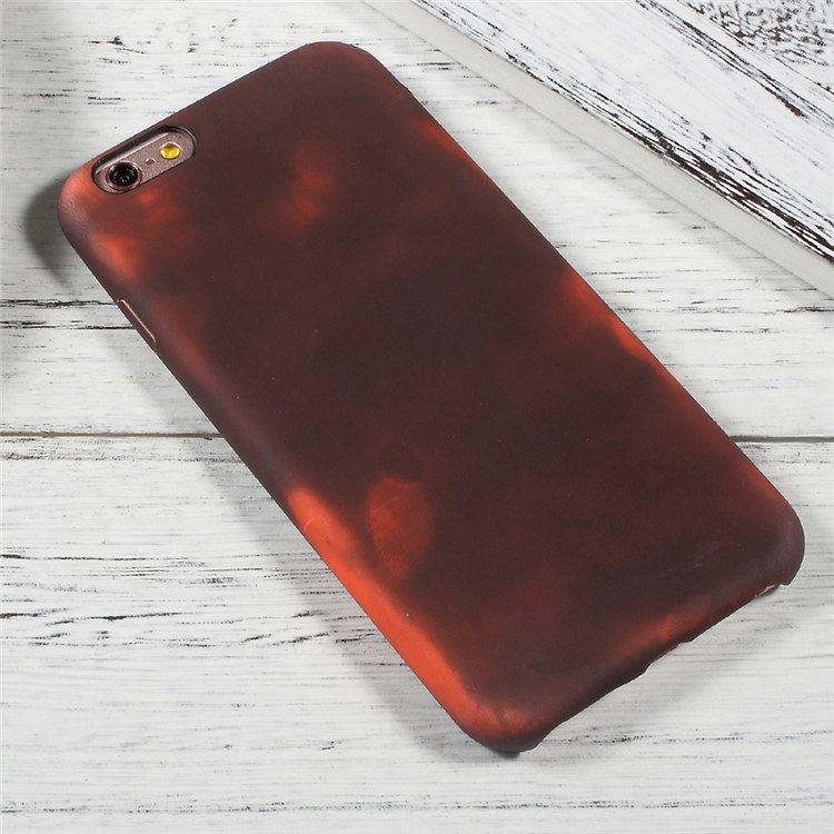 Thermal Induction Fluorescent Color Changing TPU Back Cover for iPhone6s 6 4.7 inch - Black-3