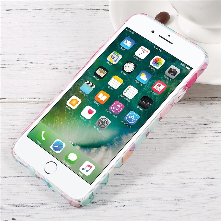 Matte Finish Embossed PC Back Case for iPhone 8 / 7 - Colorful Mermaid Scale-2