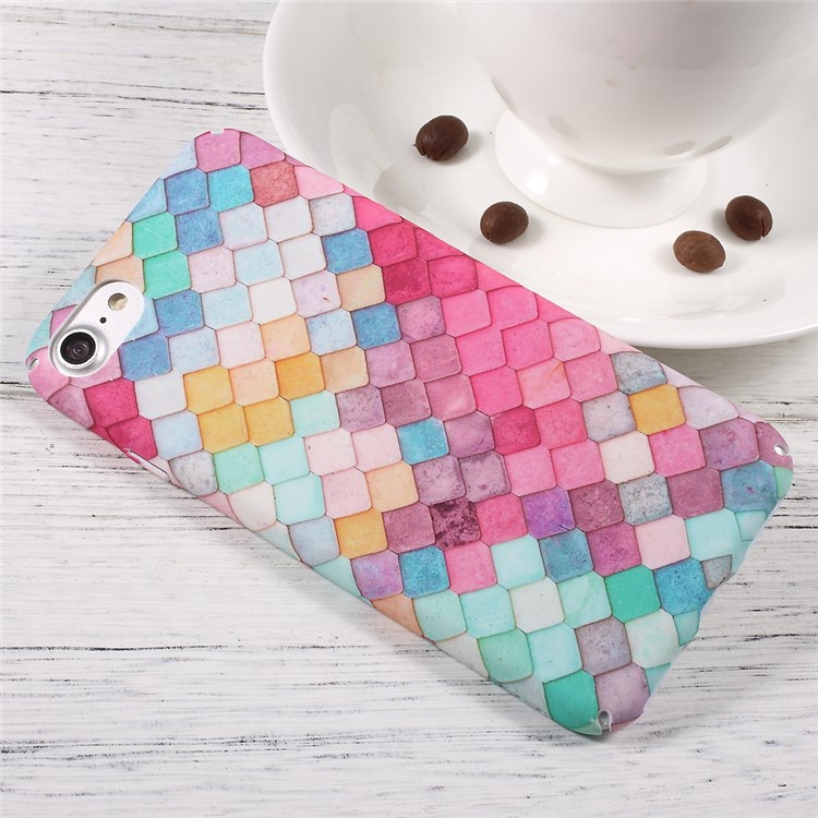 Matte Finish Embossed PC Back Case for iPhone 8 / 7 - Colorful Mermaid Scale-3