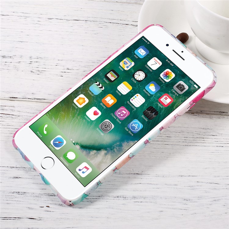 Embossed Pattern Matte PC Hard Case for iPhone 6s Plus/6 Plus - Colorful Mermaid Scale-2