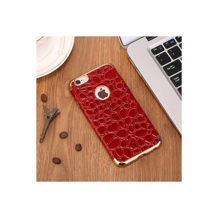

For iPhone 6s/6 4.7 Inch SULADA Crocodile Texture Plating Soft TPU Phone Case - Black