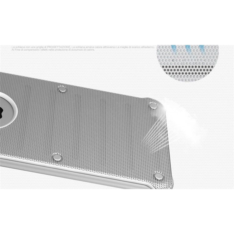 BOW Hollow Mesh Metal + PC Shell Case for iPhone 6s Plus / 6 Plus - Silver-3