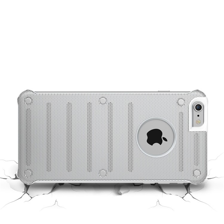 BOW Hollow Mesh Metal + PC Phone Case for iPhone 6s 6 - Silver-1