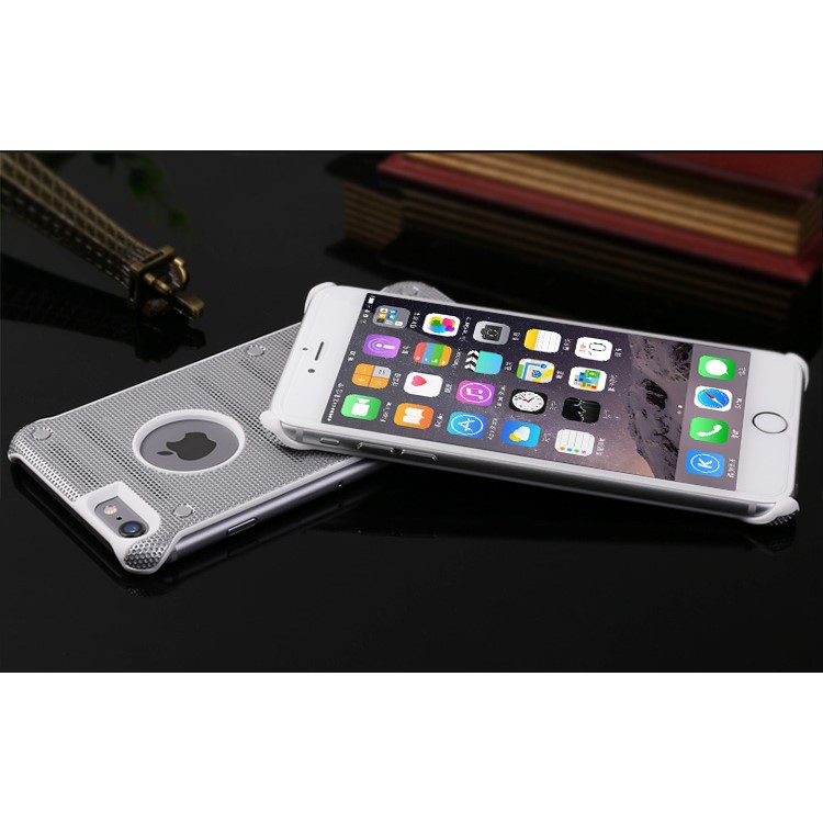 BOW Hollow Mesh Metal + PC Phone Case for iPhone 6s 6 - Silver-10