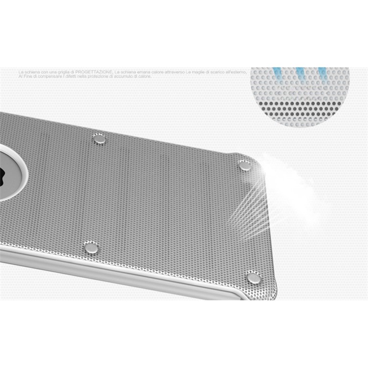 BOW Hollow Mesh Metal + PC Phone Case for iPhone 6s 6 - Silver-2