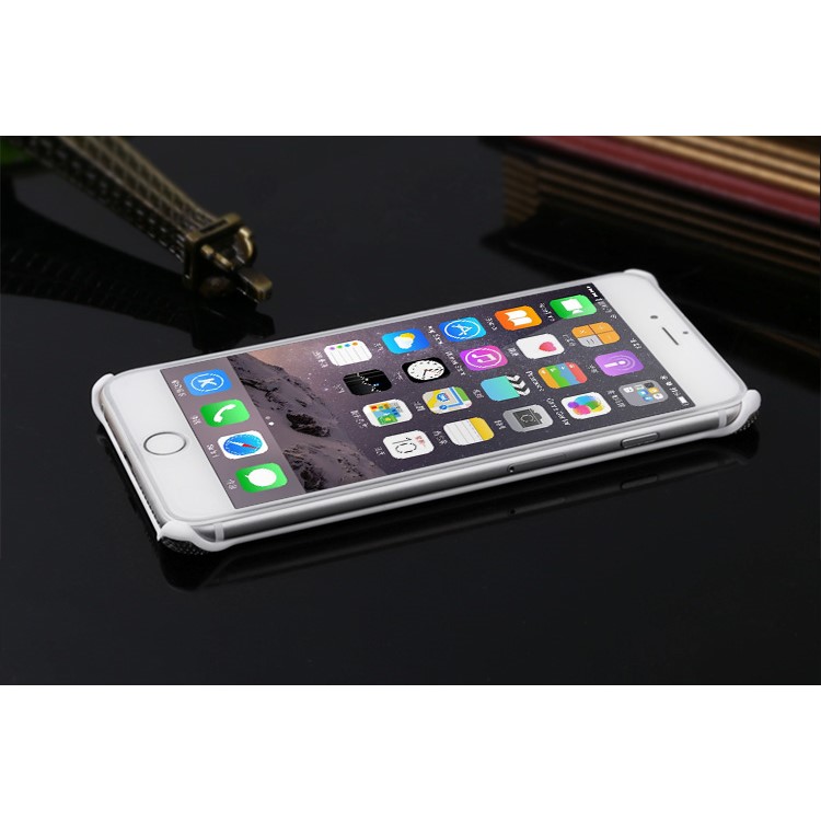 BOW Hollow Mesh Metal + PC Phone Case for iPhone 6s 6 - Silver-9