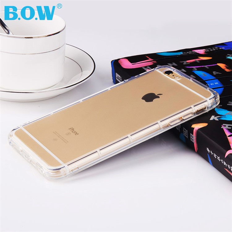 BOW Drop-Proof Clear Soft TPU Shell Case for iPhone 6s 6-5