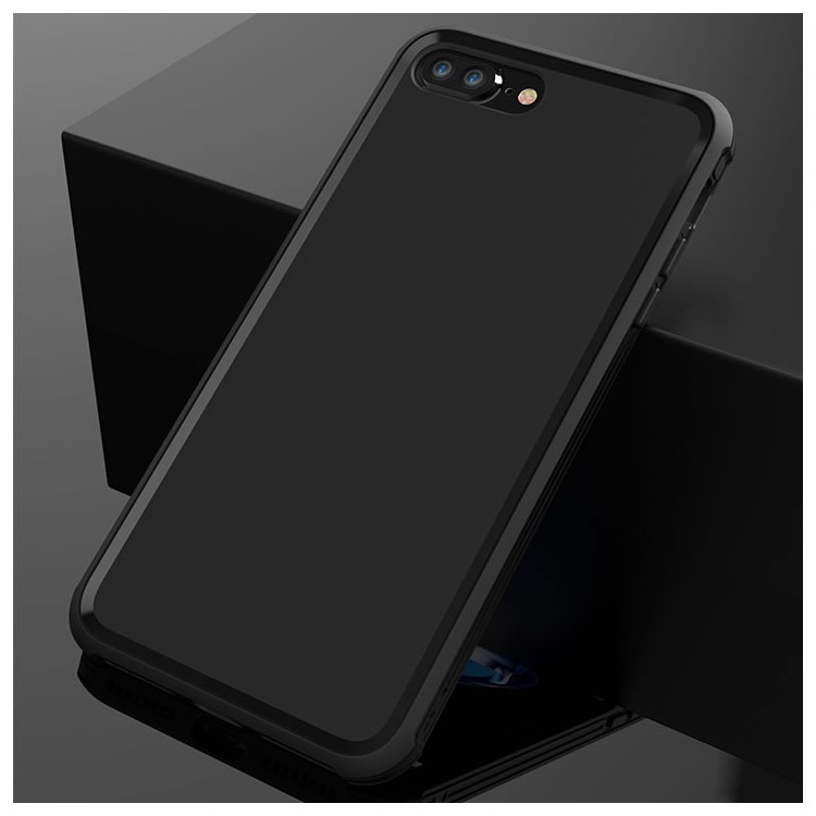 BOW Anti-fingerprint Matte Soft TPU Case for iPhone 7 Plus - Black-1