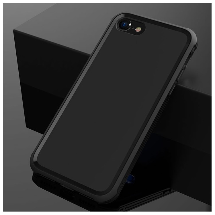 BOW Anti-fingerprint Matte Soft TPU Case for iPhone 7 - Black-1