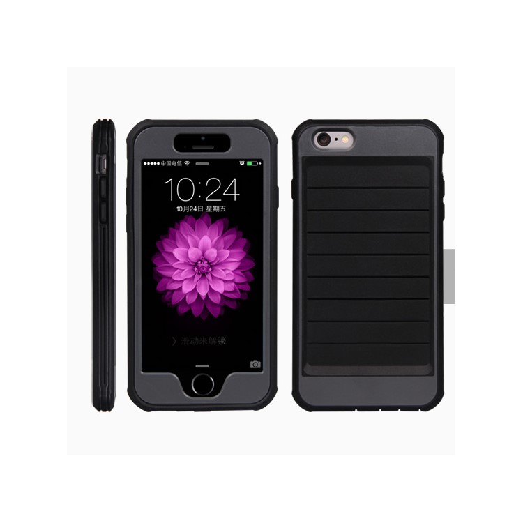 BOW Wrapped Snap-on Drop-proof TPU Case for iPhone 6s Plus / 6 Plus - Black-1