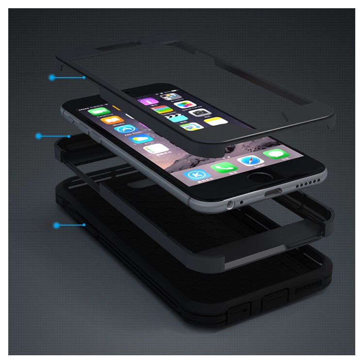 BOW Wrapped Snap-on Drop-proof TPU Case for iPhone 6s Plus / 6 Plus - Black-2
