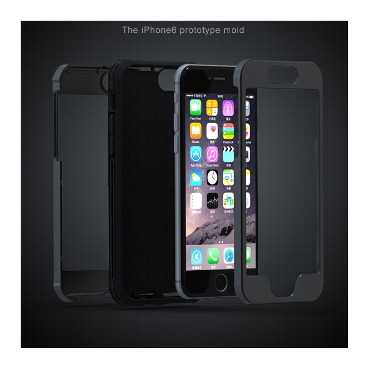 BOW Wrapped Snap-on Drop-proof TPU Case for iPhone 6s Plus / 6 Plus - Black-6