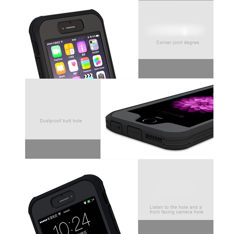 BOW Wrapped Snap-on Drop-proof TPU Case for iPhone 6s Plus / 6 Plus - Black-7