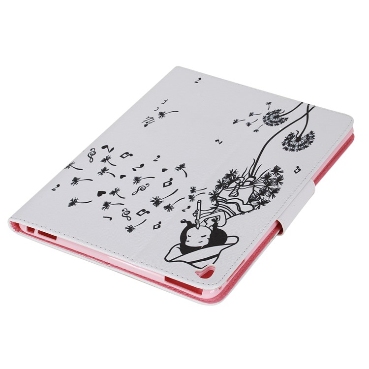 Pattern Printing Leather Wallet Stand Case for iPad Pro 9.7 inch - Girl Playing Flute-6
