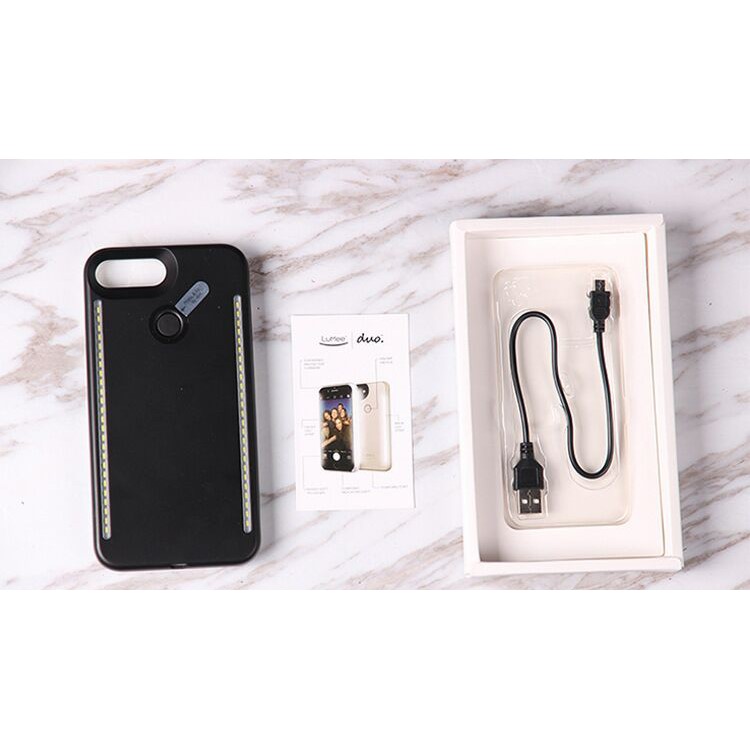LED Illuminated Selfie Case for iPhone 7 Plus / 6s Plus / 6 Plus (Plastic + TPU) - Black-4