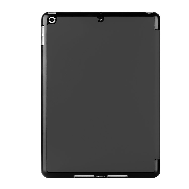 For iPad 9.7-inch (2017) Tri-fold Stand Smart Wake Sleep Leather Case - Black-2