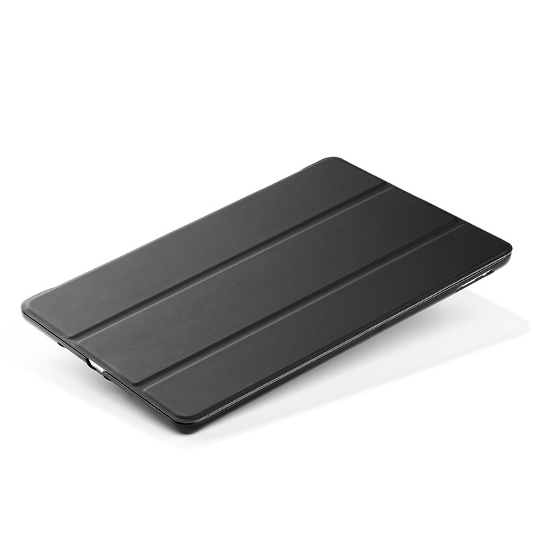 For iPad 9.7-inch (2017) Tri-fold Stand Smart Wake Sleep Leather Case - Black-8