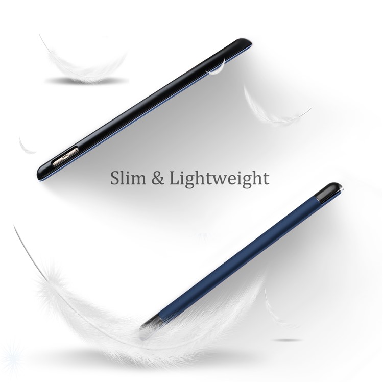 Tri-fold Smart Leather Stand Case Accessory for iPad 9.7-inch (2017) - Dark Blue-13